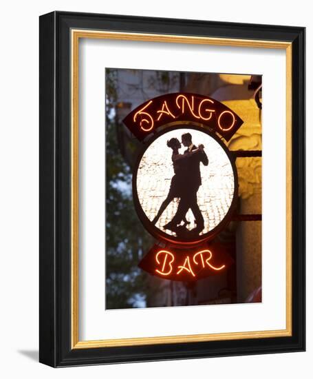 Tango Bar Sign, Buenos Aires, Argentina-Demetrio Carrasco-Framed Photographic Print