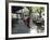 Tango Dancers Dancing for Tips at a Sidewalk Cafe-null-Framed Photographic Print