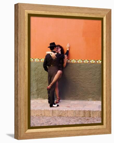 Tango Dancers in Streets of San Miguel De Allende, Mexico-Nancy Rotenberg-Framed Premier Image Canvas