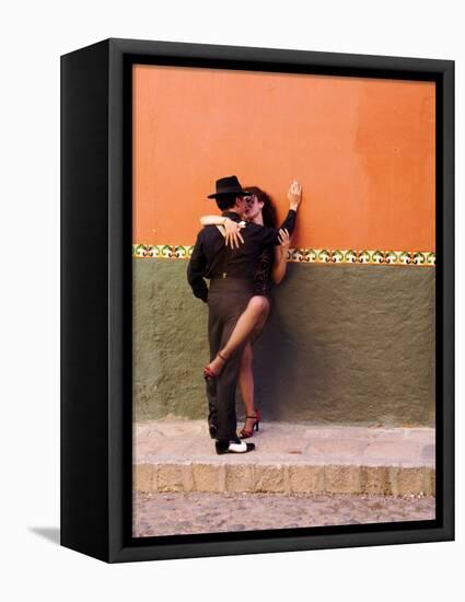 Tango Dancers in Streets of San Miguel De Allende, Mexico-Nancy Rotenberg-Framed Premier Image Canvas