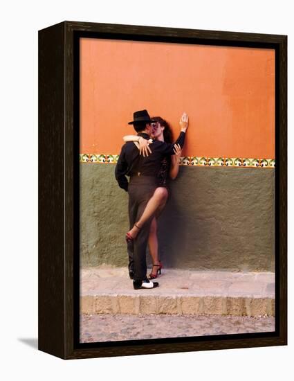 Tango Dancers in Streets of San Miguel De Allende, Mexico-Nancy Rotenberg-Framed Premier Image Canvas