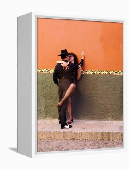 Tango Dancers in Streets of San Miguel De Allende, Mexico-Nancy Rotenberg-Framed Premier Image Canvas