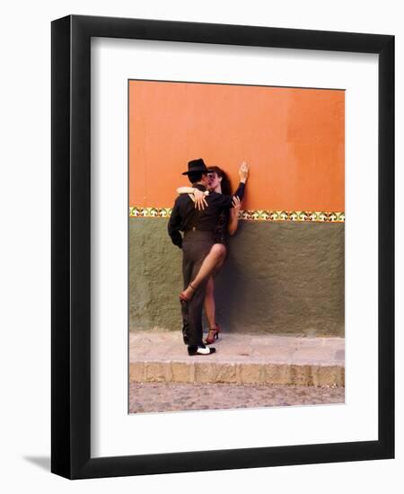 Tango Dancers in Streets of San Miguel De Allende, Mexico-Nancy Rotenberg-Framed Premium Photographic Print