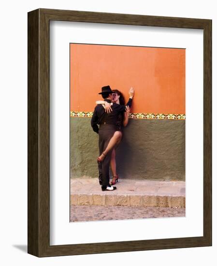 Tango Dancers in Streets of San Miguel De Allende, Mexico-Nancy Rotenberg-Framed Photographic Print