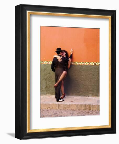 Tango Dancers in Streets of San Miguel De Allende, Mexico-Nancy Rotenberg-Framed Photographic Print