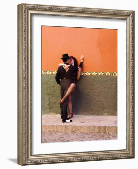 Tango Dancers in Streets of San Miguel De Allende, Mexico-Nancy Rotenberg-Framed Photographic Print