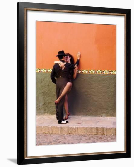 Tango Dancers in Streets of San Miguel De Allende, Mexico-Nancy Rotenberg-Framed Photographic Print