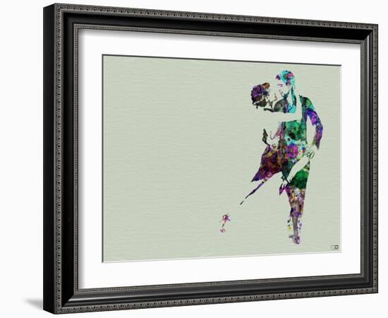 Tango Dancers Watercolor-NaxArt-Framed Art Print