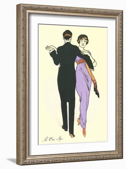 Tango Dancers-null-Framed Art Print