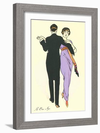 Tango Dancers-null-Framed Art Print