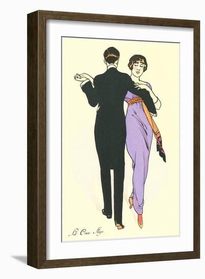 Tango Dancers-null-Framed Art Print
