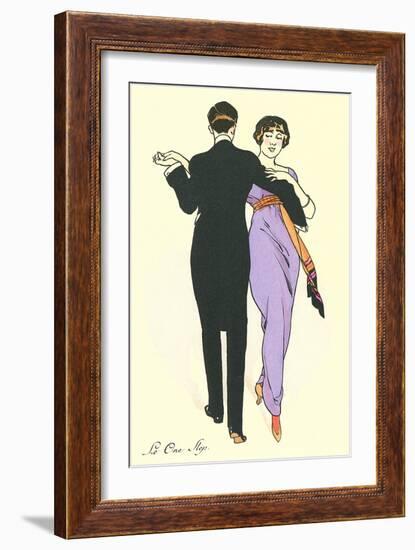 Tango Dancers-null-Framed Art Print