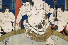 Illustration of the Dohyo-Iri of Grand Champion Shiranui Dakuemon, Published by Yamaguchiya Tobie-Tani Bunchu-Giclee Print