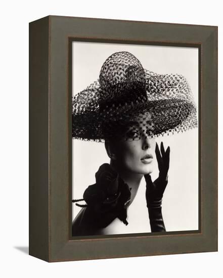 Tania Mallet in a Madame Paulette Stiffened Net Picture Hat, 1963-John French-Framed Premier Image Canvas