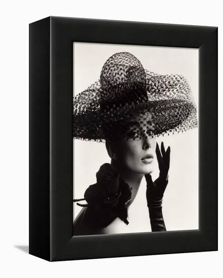 Tania Mallet in a Madame Paulette Stiffened Net Picture Hat, 1963-John French-Framed Premier Image Canvas
