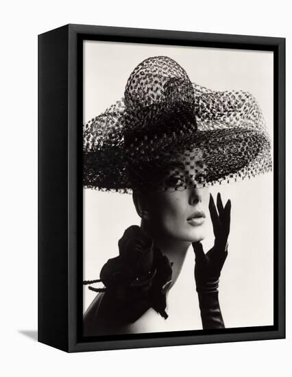 Tania Mallet in a Madame Paulette Stiffened Net Picture Hat, 1963-John French-Framed Premier Image Canvas