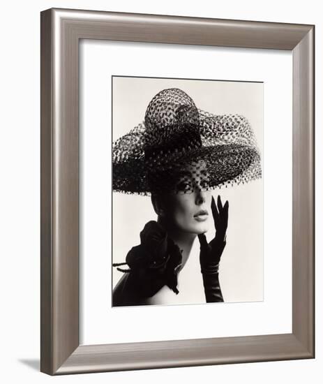 Tania Mallet in a Madame Paulette Stiffened Net Picture Hat, 1963-John French-Framed Giclee Print