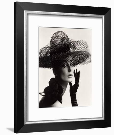 Tania Mallet in a Madame Paulette Stiffened Net Picture Hat, 1963-John French-Framed Giclee Print