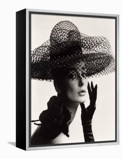 Tania Mallet in a Madame Paulette Stiffened Net Picture Hat, 1963-John French-Framed Premier Image Canvas