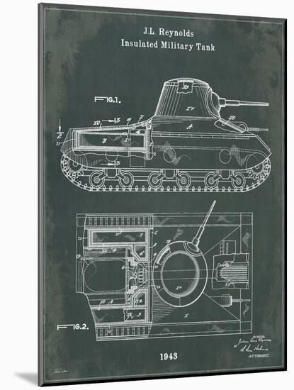 Tank 1 Green-Tina Carlson-Mounted Art Print