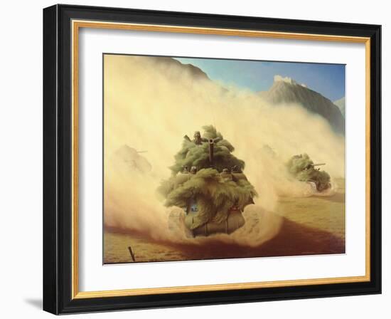 Tank Advance, Italy 1944, 1944-Lawren Philips Harris-Framed Giclee Print