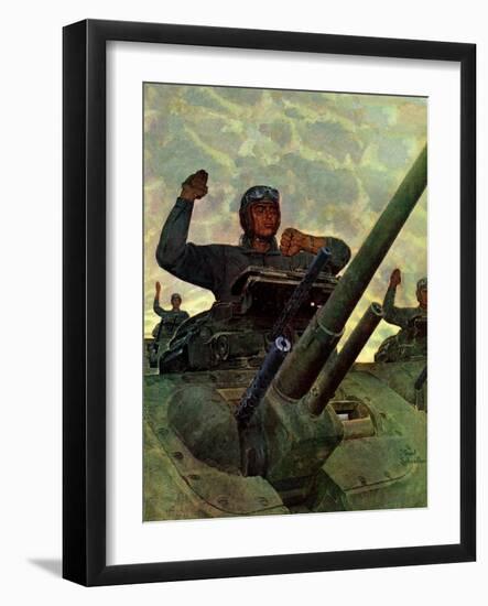 "Tank Attack," January 9, 1943-Mead Schaeffer-Framed Giclee Print