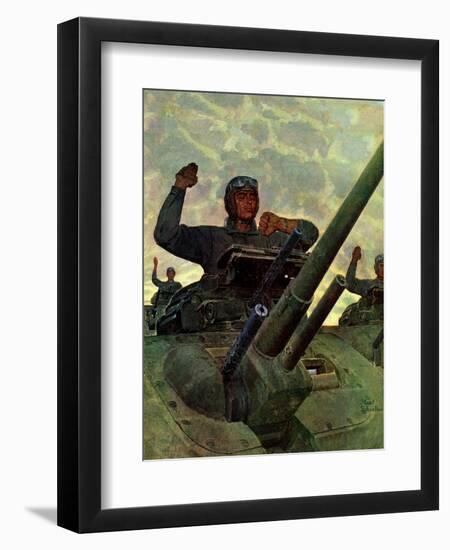 "Tank Attack," January 9, 1943-Mead Schaeffer-Framed Giclee Print