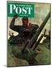 "Tank Attack," Saturday Evening Post Cover, January 9, 1943-Mead Schaeffer-Mounted Giclee Print