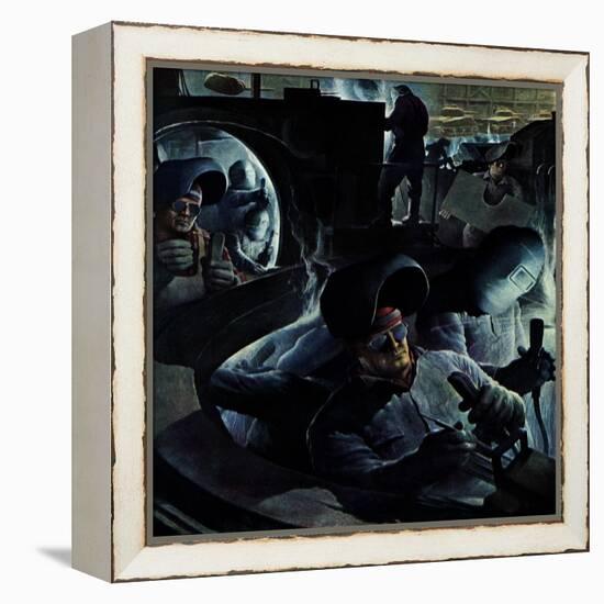 "Tank Factory," November 20, 1943-Robert Riggs-Framed Premier Image Canvas