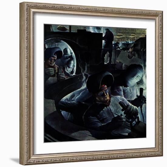 "Tank Factory," November 20, 1943-Robert Riggs-Framed Giclee Print