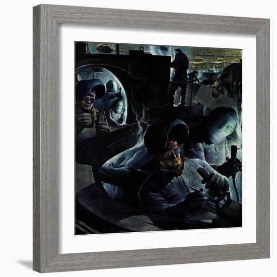 "Tank Factory," November 20, 1943-Robert Riggs-Framed Giclee Print