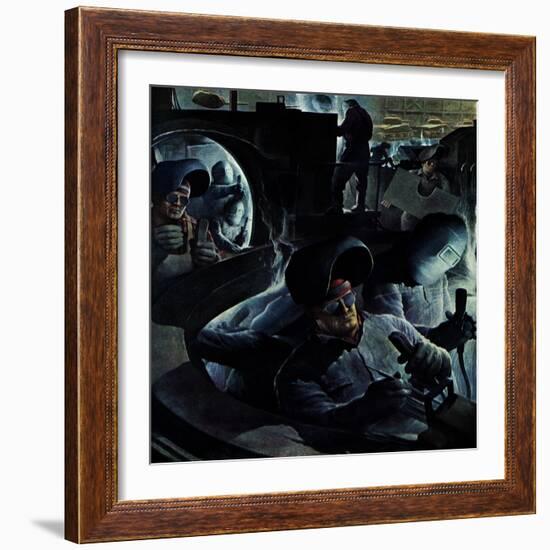 "Tank Factory," November 20, 1943-Robert Riggs-Framed Giclee Print