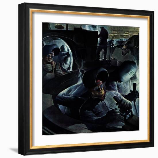 "Tank Factory," November 20, 1943-Robert Riggs-Framed Giclee Print