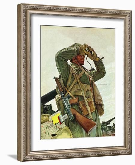 "Tank Patrol," November 6, 1943-Mead Schaeffer-Framed Giclee Print