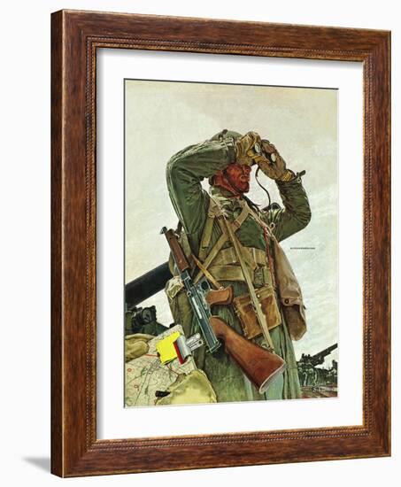 "Tank Patrol," November 6, 1943-Mead Schaeffer-Framed Giclee Print