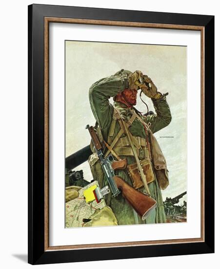 "Tank Patrol," November 6, 1943-Mead Schaeffer-Framed Giclee Print