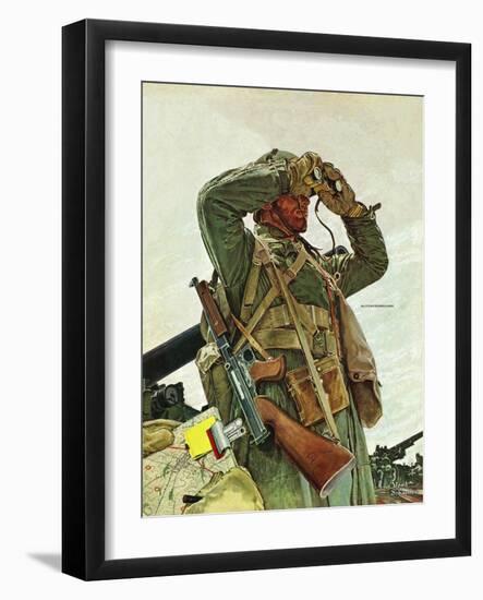 "Tank Patrol," November 6, 1943-Mead Schaeffer-Framed Giclee Print