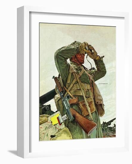 "Tank Patrol," November 6, 1943-Mead Schaeffer-Framed Giclee Print