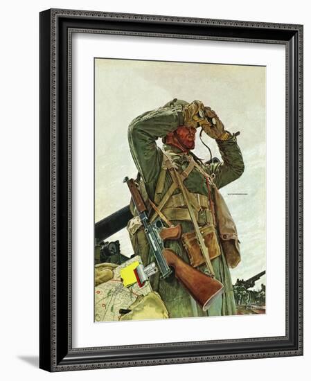 "Tank Patrol," November 6, 1943-Mead Schaeffer-Framed Giclee Print