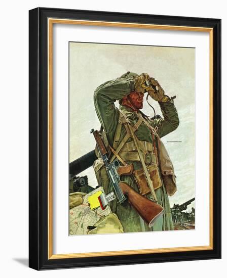 "Tank Patrol," November 6, 1943-Mead Schaeffer-Framed Giclee Print