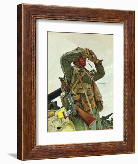 "Tank Patrol," November 6, 1943-Mead Schaeffer-Framed Giclee Print
