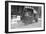 Tank Truck with Snow Plow Cleans the Streets-null-Framed Art Print