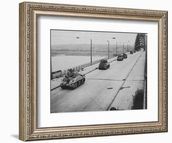 Tanks Cross Nijmegen Bridge-null-Framed Photographic Print