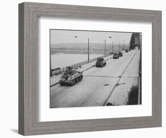 Tanks Cross Nijmegen Bridge-null-Framed Photographic Print