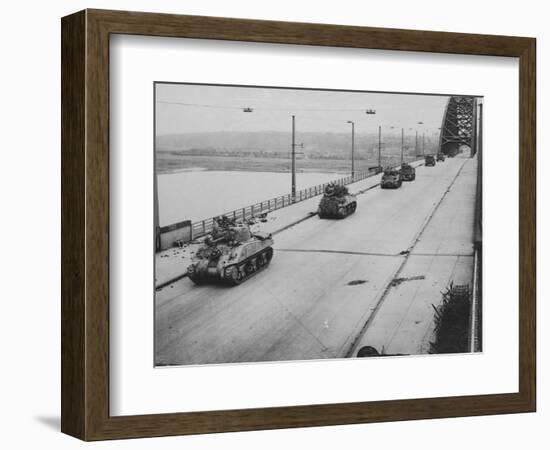 Tanks Cross Nijmegen Bridge-null-Framed Photographic Print