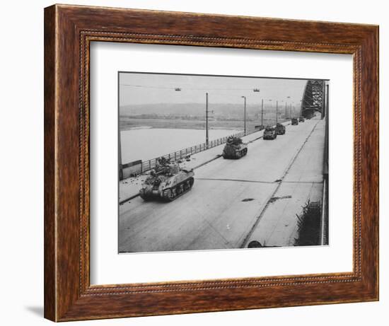 Tanks Cross Nijmegen Bridge-null-Framed Photographic Print