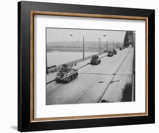 Tanks Cross Nijmegen Bridge-null-Framed Photographic Print