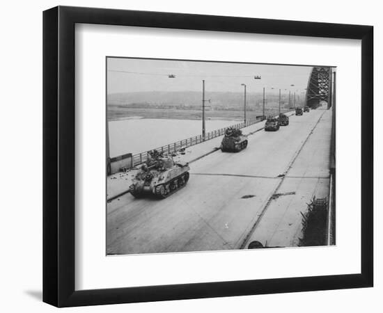 Tanks Cross Nijmegen Bridge-null-Framed Photographic Print