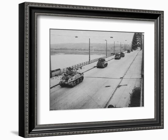 Tanks Cross Nijmegen Bridge-null-Framed Photographic Print