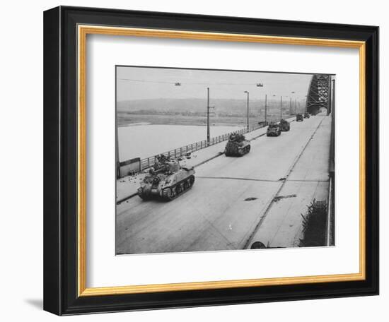 Tanks Cross Nijmegen Bridge-null-Framed Photographic Print